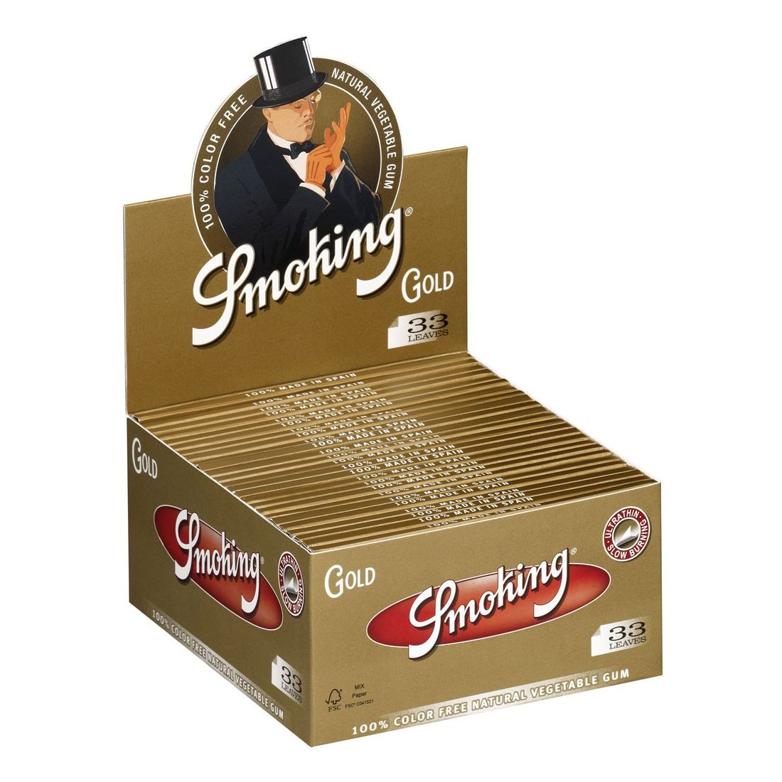 SMOKING GOLD CARTINE LUNGHE KING SIZE ORO - 50 PACCHETTI :: intbus -  articoli per fumatori a prezzi da ingrosso
