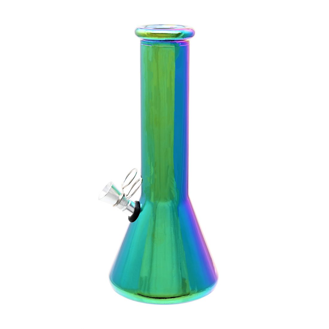 Atomic Bong 20cm in Vetro con Ampolla Fantasia RAINBOW Spessore 5mm